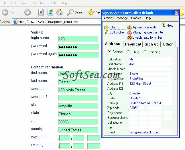 1-Click SignupShield Suite Screenshot