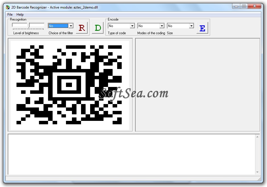 2D Barcode Recognizer Screenshot