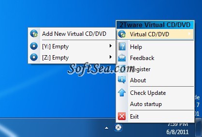 2Tware Virtual CD/DVD Screenshot
