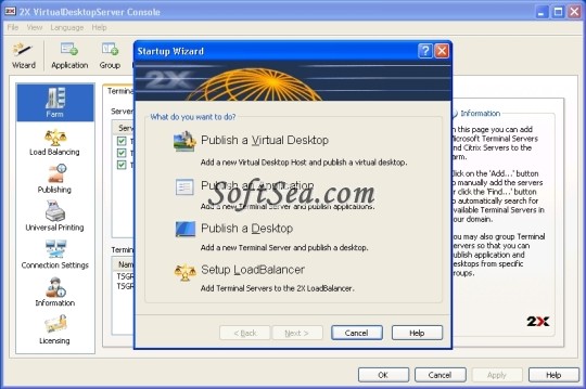 2X VirtualDesktopServer Screenshot
