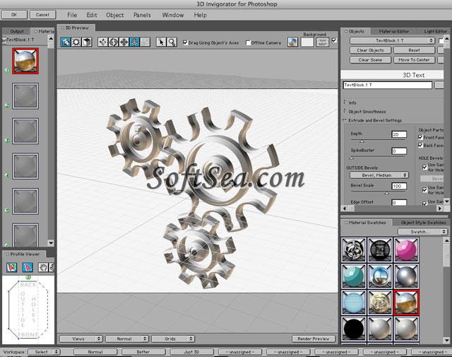 3D Invigorator for Photoshop Screenshot
