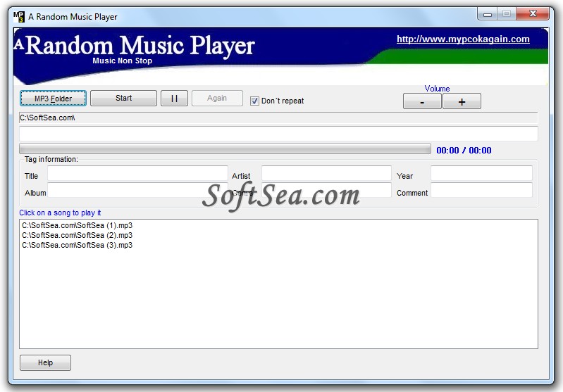 A Random Music Player Screenshot