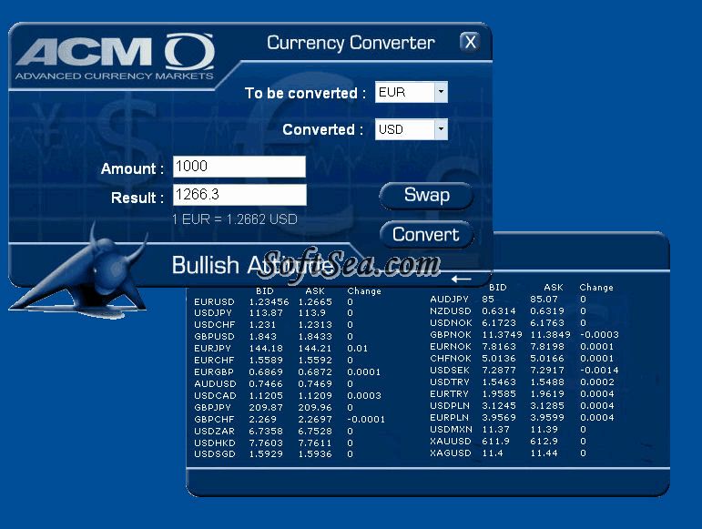 ACM Currency Converter Screenshot