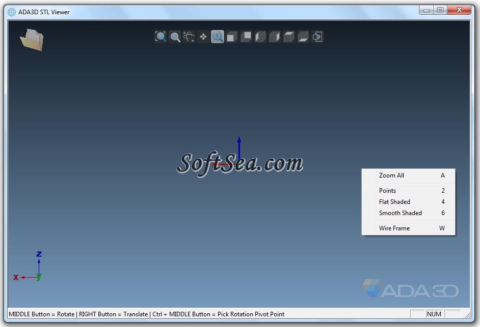 ADA3D STL Viewer Screenshot