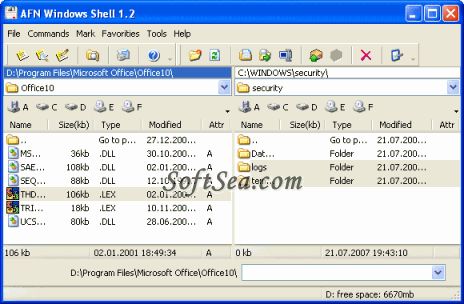AFN Windows Shell Screenshot