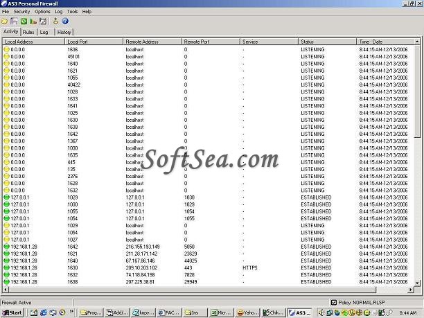 AS3 Personal Firewall Screenshot