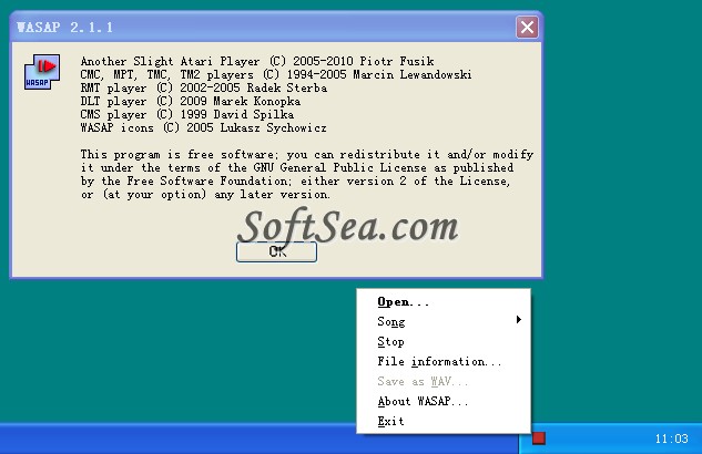 ASAP (Another Slight Atari Player) Screenshot