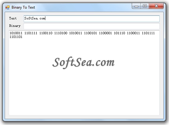 ASCII To Binary Converter Screenshot