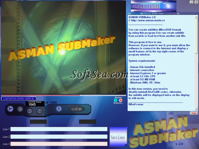 ASMAN SUBMaker Screenshot