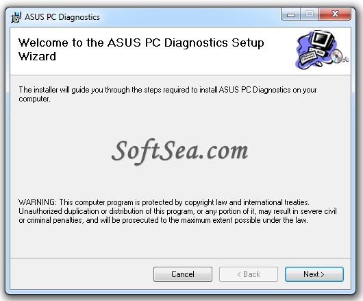 ASUS PC Diagnostics Screenshot