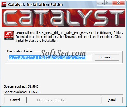ATI Radeon Display Driver for Windows XP Screenshot