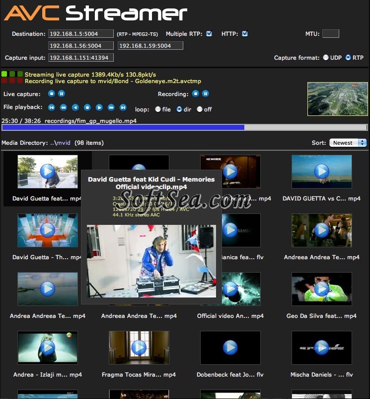 AVC Streamer Screenshot