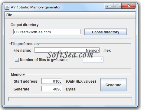 AVR Studio Memory Generator Screenshot