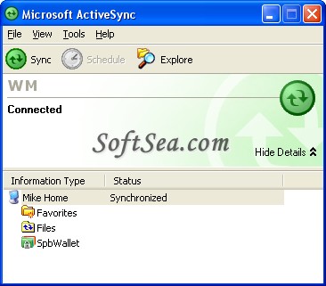 ActiveSync Screenshot