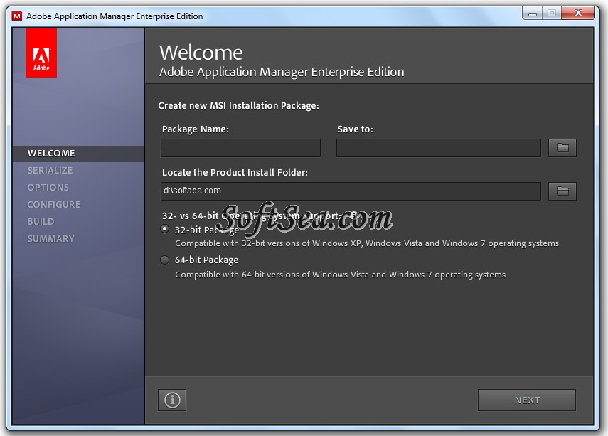 Adobe Application Manager Enterprise Edition Screenshot