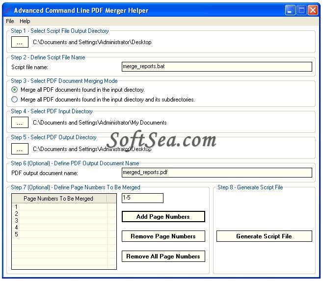 Advanced Command Line PDF Splitter Screenshot