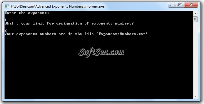 Advanced Exponents Numbers Informer Screenshot
