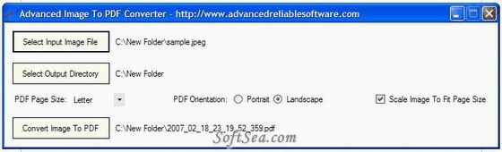 Advanced Image To PDF Converter Screenshot