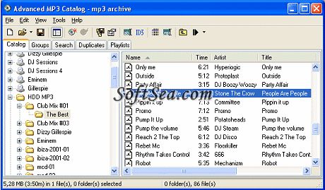Advanced MP3 Catalog Screenshot