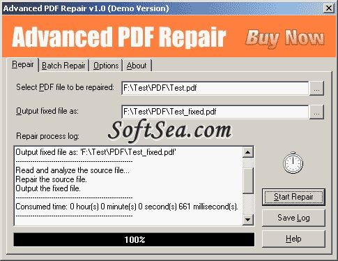 Advanced PDF Repair Screenshot