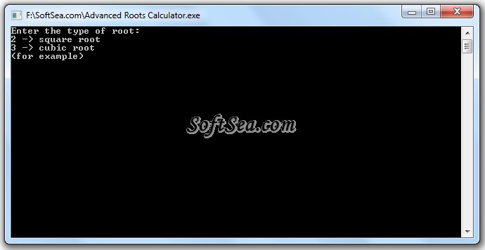 Advanced Roots Calculator Screenshot