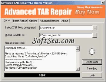Advanced TAR Repair Screenshot