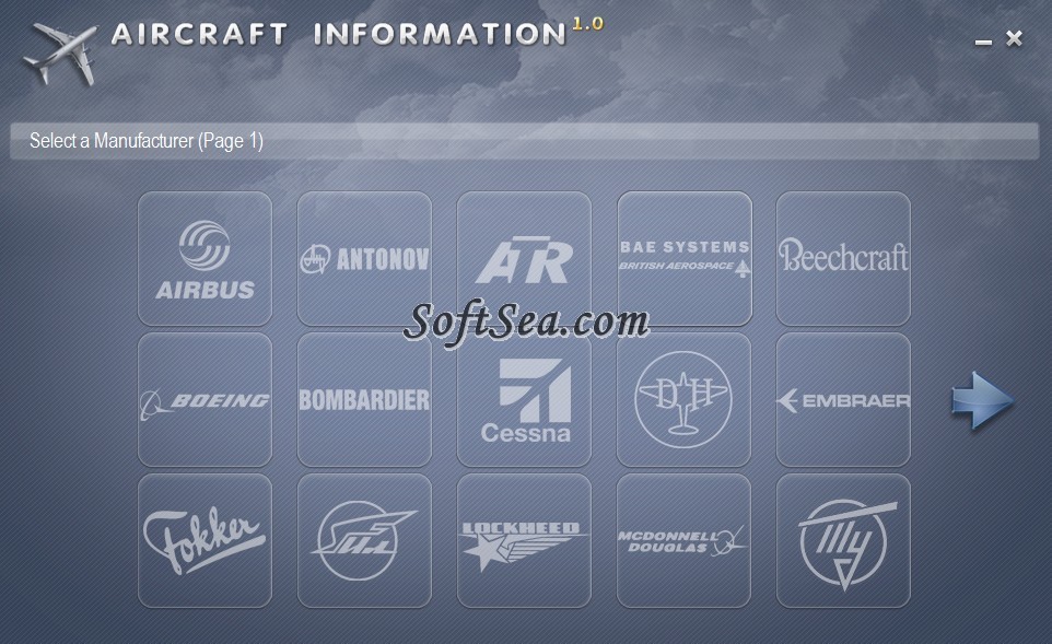 Aircraft Information Screenshot