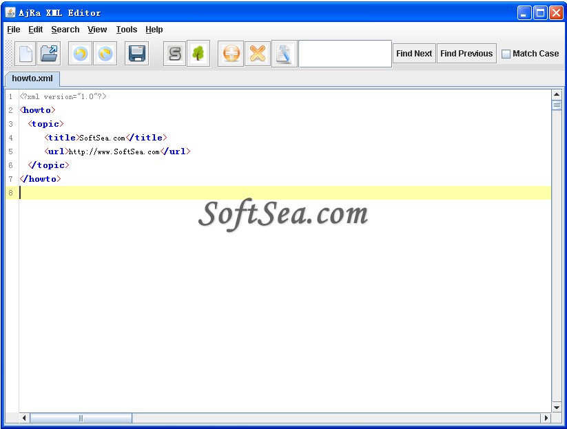 AjRa XML Editor Screenshot