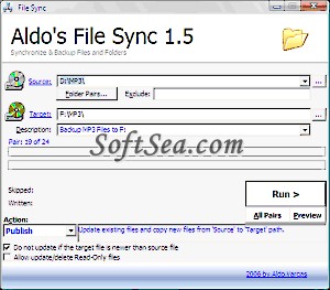 Aldos FileSync Screenshot