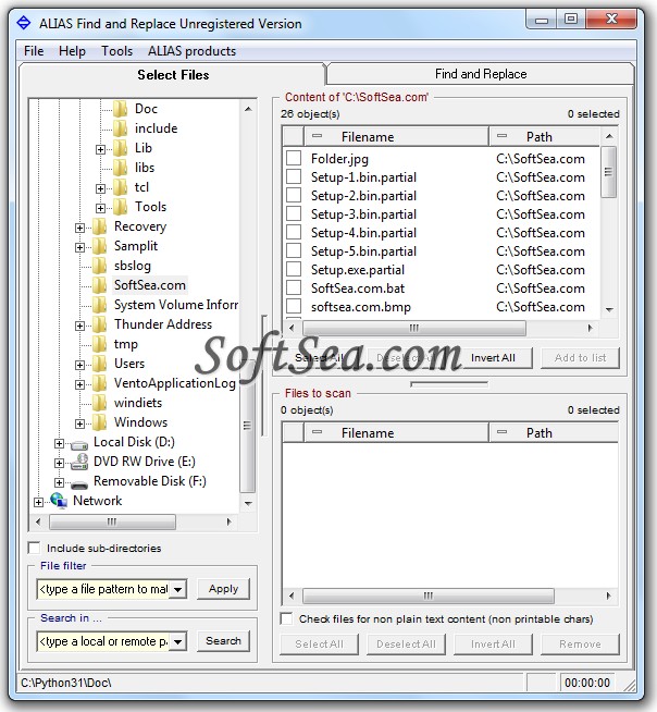 Alias Find and Replace Screenshot
