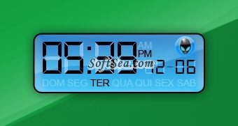 Alienware Digital Clock Screenshot