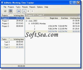 AllNetic Working Time Tracker Screenshot