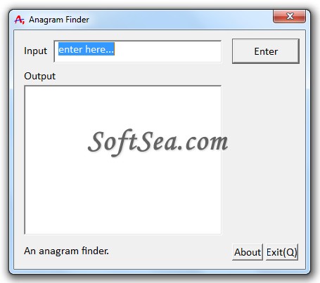 Anagram Finder Screenshot