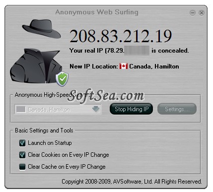 Anonymous Web Surfing Screenshot