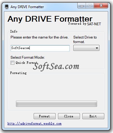 Any DRIVE Formatter Screenshot