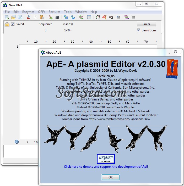 ApE (A Plasmid Editor) Screenshot