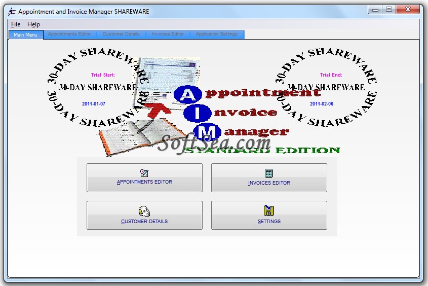 Appointment and Invoice Manager Screenshot