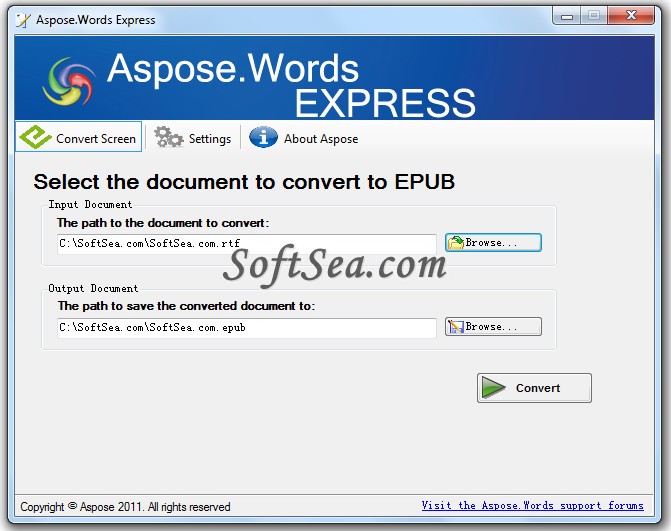 Aspose Words Express Screenshot