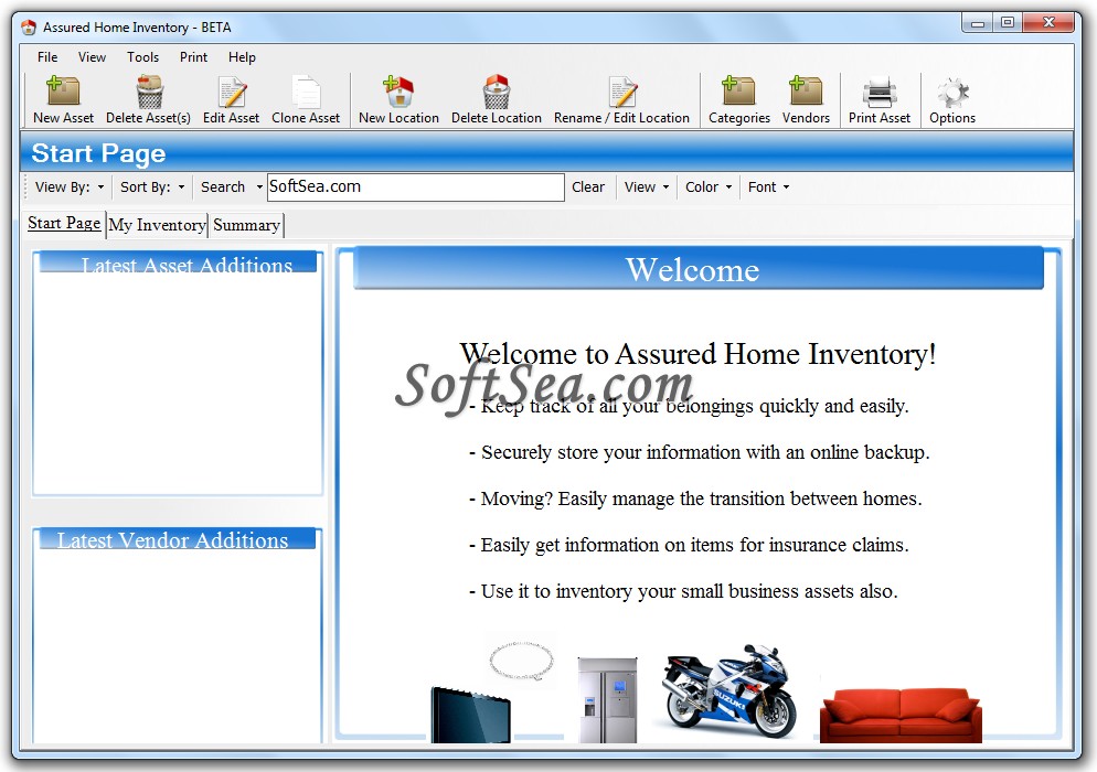 Assured Home Inventory Screenshot