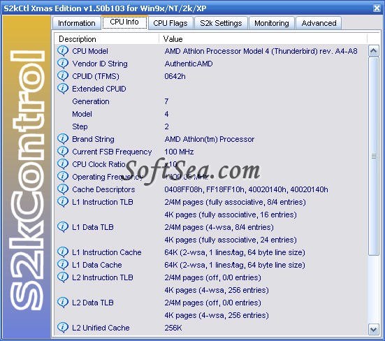 Athlon CPU SoftCooler Screenshot