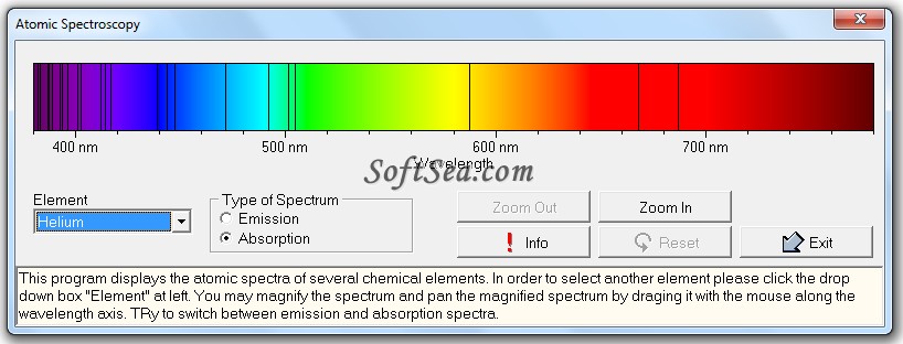 Atomic Spectroscopy Screenshot