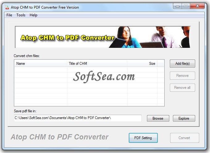 Atop CHM to PDF Converter Screenshot