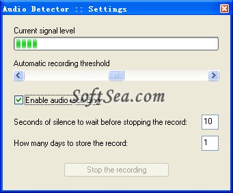 Audio Detector Screenshot