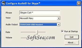 AudioID for Skype Screenshot