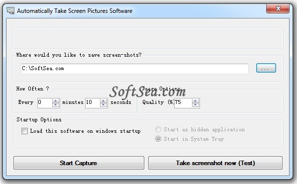 Automatically Take Screen Pictures Software Screenshot