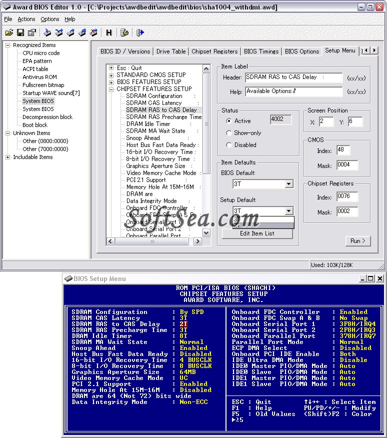 Award BIOS Editor Screenshot