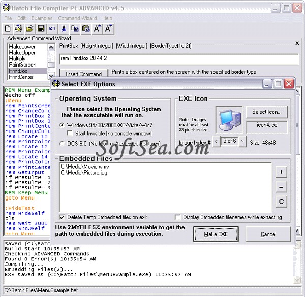 Batch File Compiler Professional Edition Screenshot