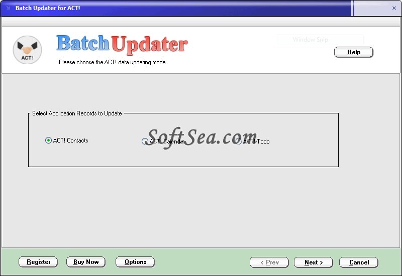 Batch Updater for ACT! Screenshot