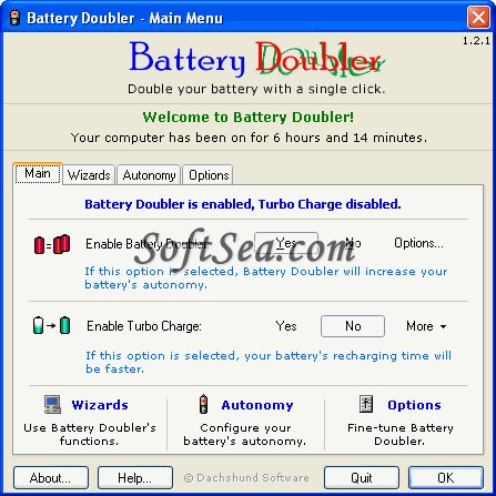 Battery Doubler Screenshot