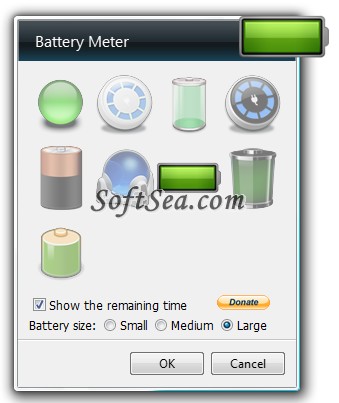 Battery Meter Gadget Screenshot
